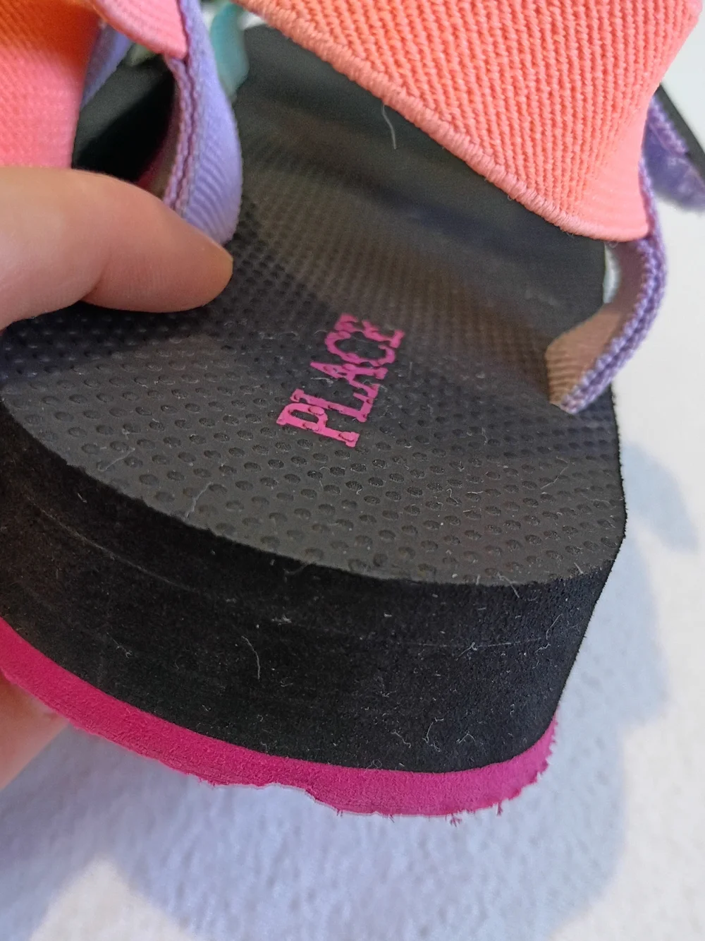 The Children's Place Girls Colorblock Webbed Sandals Size 11/12